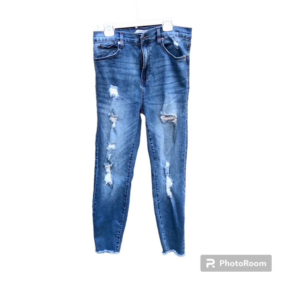 Celebrity Pink Jeans Distressed Skinny Sz. 11/30 Cotton Spandex